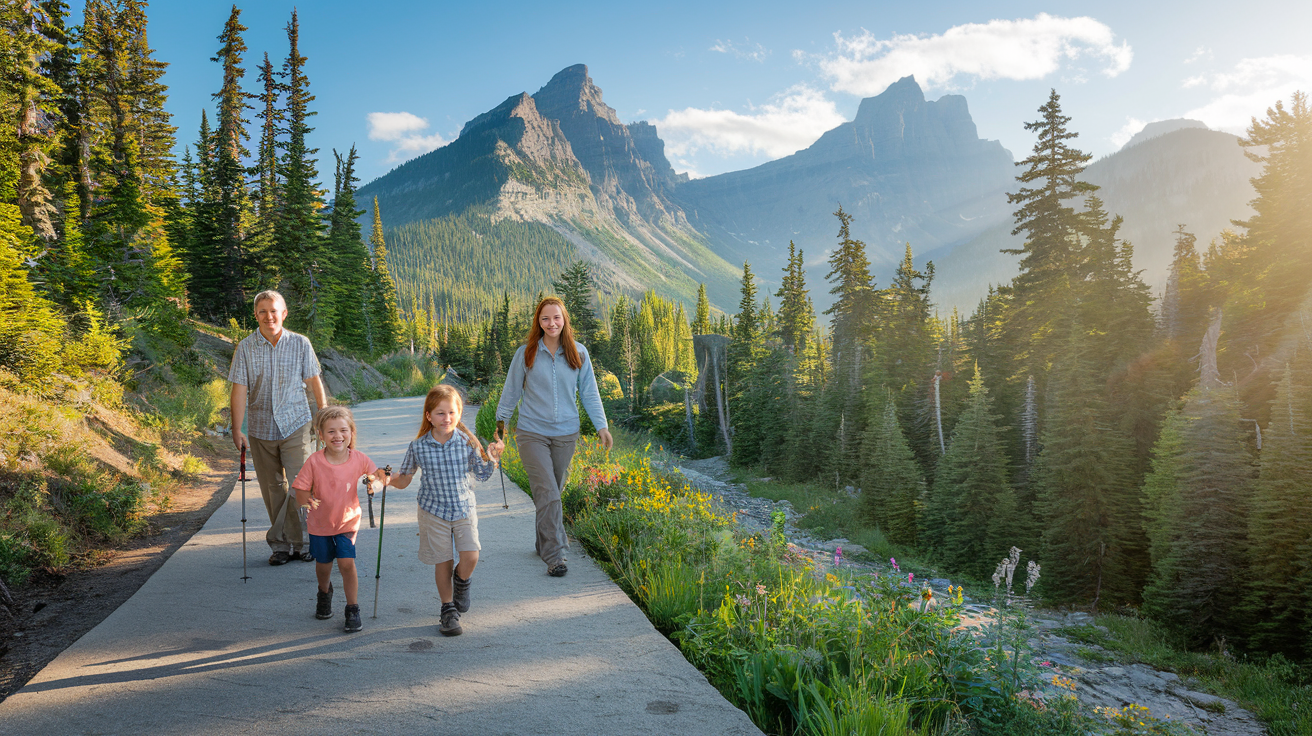 Explore 7 easy and family-friendly hikes in Glacier National Park, from Trail of the Cedars to Hidden Lake Overlook. Perfect for kids, beginners, and families seeking unforgettable adventures.